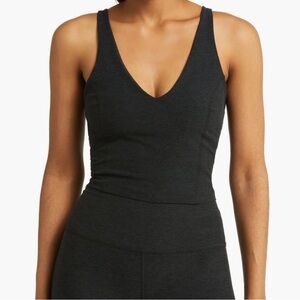 Beyond Yoga Always On Space Dye Crop Tank - Size L, Color: Darkest Night